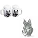 Scottish Terrier Large Salt and Pepper Shaker, Porcelain by Rosalinde (4')