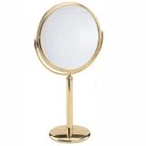 Irving Rice 6 1/2 Brass Stand Mirror #EX194