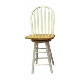 Click here to buy Arrowback 24 inch Bar Stool - White Natural by Target Marketing Systems, Inc.