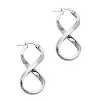 14kt. White Gold, Infinity Fashion Earrings by Fred Meyer Jewelers