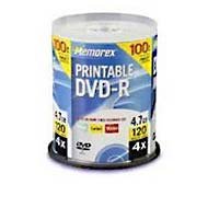 Memorex DVD-R 16x 4.7GB 100 Pack Spindle Printable by Memorex