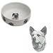Australian Cattle Dog Paw Print Bowl, Porcelain by Rosalinde (7 in. x 2.5 in. deep)