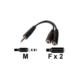 Dexlan - Doubleur adaptateur jack 3.5 mm st�r�o - C�ble 15 cm