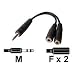 Dexlan - Doubleur adaptateur jack 3.5 mm st�r�o - C�ble 15 cm