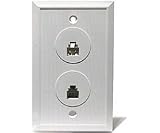 RECOTON T-38WH Flush-Mount Dual Jack Wall Plate