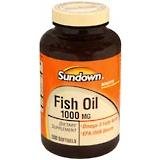 Fish Oil 1000 mg Softgels, by Sundown - 200 Softgels