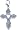 Cross, 14K White Gold Diamond Charm