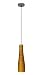 Efficient Lighting EL-502-113-AMB Small, Contemporary, Pendant Ceiling Fixture with Amber Glass Shade, Energy Efficient