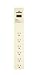 Leviton 5100-S15 120 Volt, 15 Amp, Surge Protected, 6-Outlet Strip with Switch, General Duty, 15-Ft, Beige
