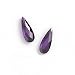 Cubic Zirconia CZ Briolettes 7 x 18mm Amethyst Purple Beads (2)