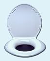 Big John Toilet Seat Closed Front with Lid, White