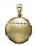 Charm 14kt Gold Baseball - PD63674