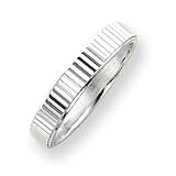 Sterling Silver 4mm Diamond-cut Band