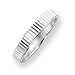 Sterling Silver 4mm Diamond-cut Band Ring - Size 7