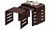 S/3 DARK BROWN CURVED EDGE NEST OF TABLES