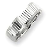Sterling Silver 6mm Diamond-cut Band