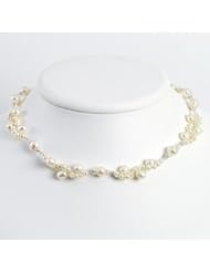 Sterling Silver White Cultured Pearl Necklace - QH2481-16"
