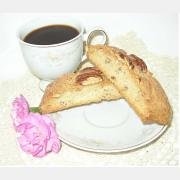 8 pieces White Chocolate frosted CINNAMON PECAN Biscotti by Peggy