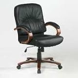 Mid Back Executive Chair - Black Cherry