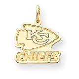 14K Kansas City Chiefs Sm Pol Logo W/Name Pendant - NF984