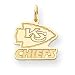 14K Kansas City Chiefs Small Pol Logo Name Pendant