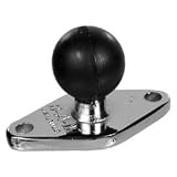 RAM Mounts RAM-B-238CHU CHROME RAM 2 7/16 Inch X 1 5/16 Inch BASE W BALL
