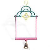 Pet Supplies : Avian Select Polly Pals Two-In-One Swing with Star Mirror and Bell Bird Toy