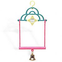 Avian Select Polly Pals Two-In-One Swing with Star Mirror and Bell Bird Toy