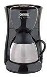 DeLonghi DC51TTB 4-Cup Coffeemaker with Thermal Travel-Mug Carafe, Black