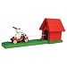 Cool Snoopy Rides His Motorcycle Into His Musical Doghouse