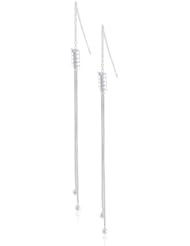 Sterling Silver Bead Threader Drop Earrings