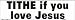 Tithe if you love Jesus bumper sticker