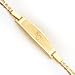 14K Kansas City Royals Sm Satin Initials Id Figaro Bracelet
