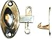 Left Hand Oval Hoosier Cabinet Latch - Nickel