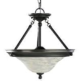 Sea Gull Lighting 66062-782 Sussex Three-Light Pendant, Heirloom Bronze Finish with Satin Etched Glass
