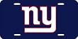 New York Giants Laser Cut Blue License Plate - SET OF 6 - Sports Merchandise