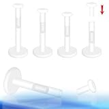 Clear Retainer with 3mm Removable Push-In Top - 16G (1.2mm), 3/8'' Length - Sold as a Pair
