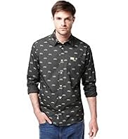 North Coast Pure Cotton Slim Fit Car Print Shirt