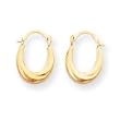 Sardelli - 14kt Gold Oval Polished Hoop Earrings