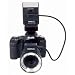 Novoflex Auto TTL Ringflash with Generator Power Pack, Guide Number of 46 at ISO 100, feet