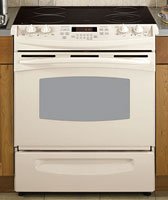 GE Profile PS900DPCC 30″ Slide-In Electric Range with 4 Radiant Elements, 4.4 cu. ft. Self Clean Oven, Electronic Oven Controls, Ceramic Glass Cooktop and Storage Drawer: Bisque