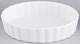 HIC Porcelain 9-3/4-by-1-1/2-Inch Round Quiche Dish