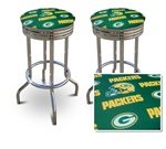 2 Green Bay Packers NFL Football Themed Specialty / Custom Barstools Set