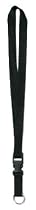Black Neck Strap Lanyard Key Ring, Black