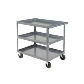 Three Shelf Steel Stock Cart 30" L X 18" W 800 Lb. Capacity