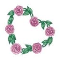PINK ROSE HEART Glitter Temporary Tattoo 2x2