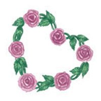 Pink Rose Heart Glitter Temporary Tattoo 2x2