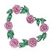 Pink Rose Heart Glitter Temporary Tattoo 2x2