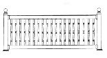 8' WHT Colonial Rail