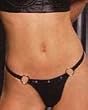 2 Piece Demi Bra and G-String with O ring detail in One Size or Queen Size